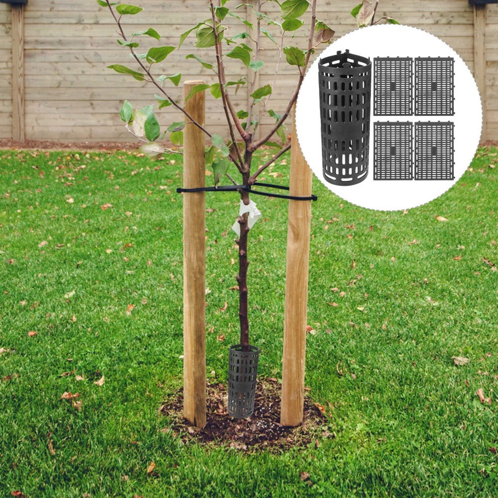 5 Pcs Tree Trunk Guard Protector Plastic Covers for Plant and Tree Protection