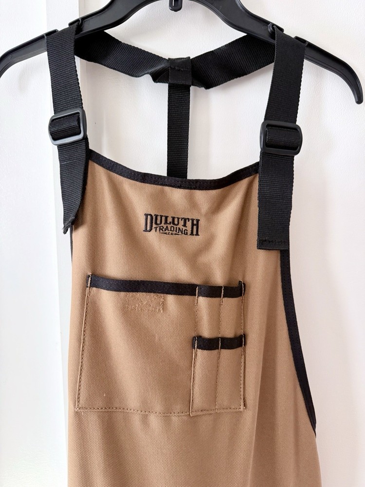 Duluth Trading Co Canvas Apron Bib Hammer Loop Pockets