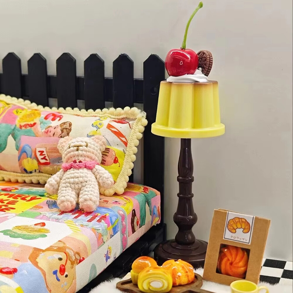 Cute Pudding Mini Night Light Bedside Table Lamp Bar Desktop Ornament Gift US