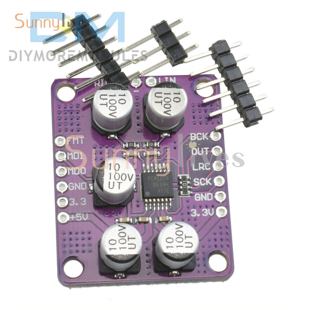 New 24Bit Amplifier PCM1808 Audio Stereo ADC Single-Ended Player Decoder Module