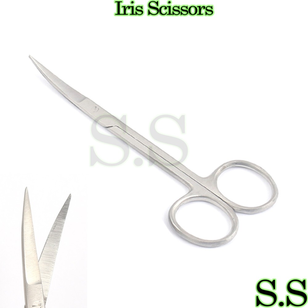 O,R Grade Delicate Micro Ophthalmic Iris Scissors 3.5" Curved Tip Surgical