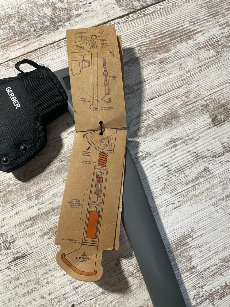 NEW Gerber Hunting Survival Bushcraft Axe - Grey