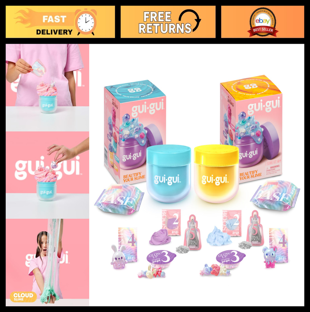 Scented Slime Kit 2-Pack Bundle - Butter & Cloud, DIY Customization, ASMR Fun