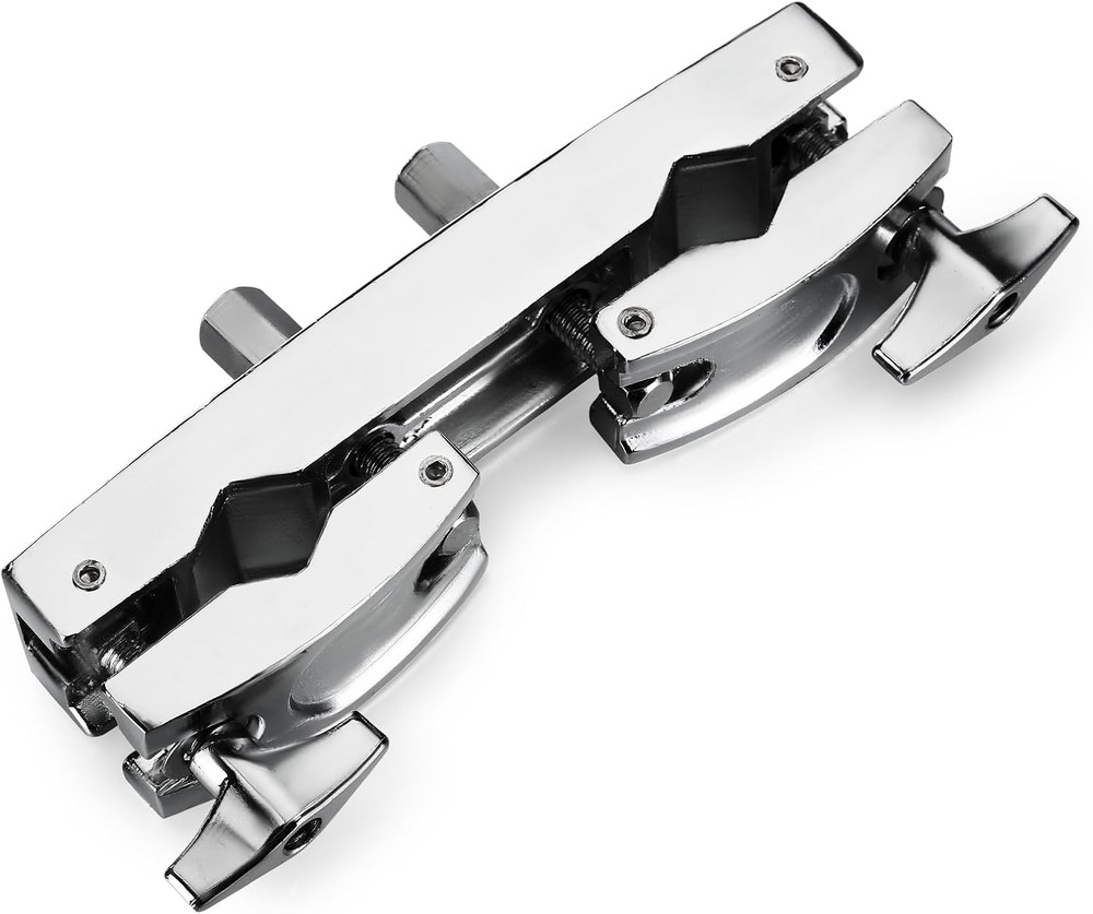 Cymbal Stand Multi-Clamp, Silver Drum Clamp Mount, Adjustable Percussion Drum Ac