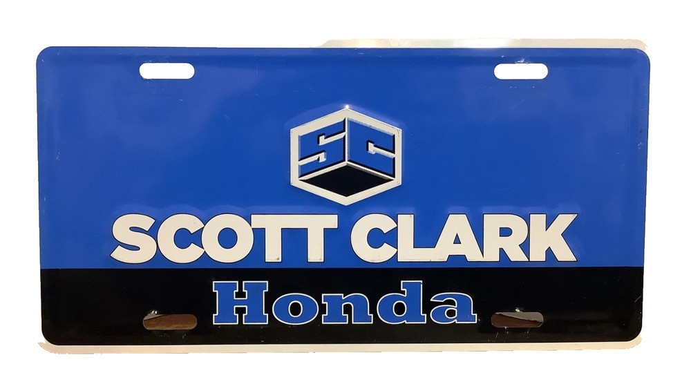 Scott Clark Honda License Plate Tag