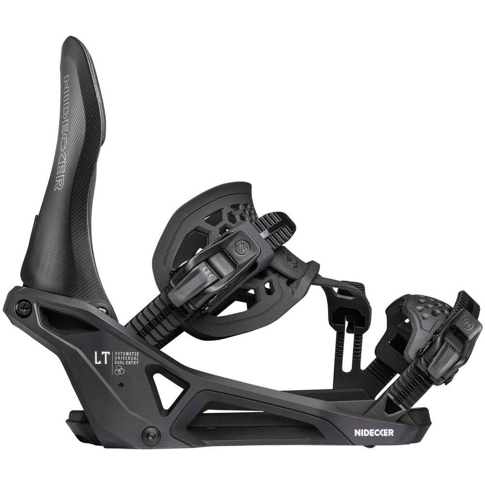2026 NIDECKER LT Supermatic Step-In Snowboard Bindings Black