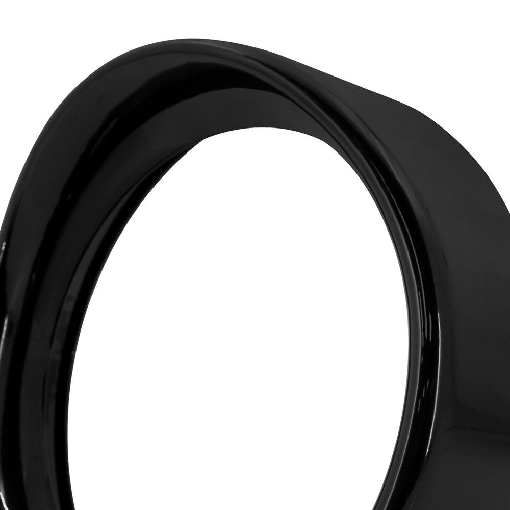 Black 7" Headlight Trim Light Ring Visor Bezel Fit For Harley FL Softail 94-17