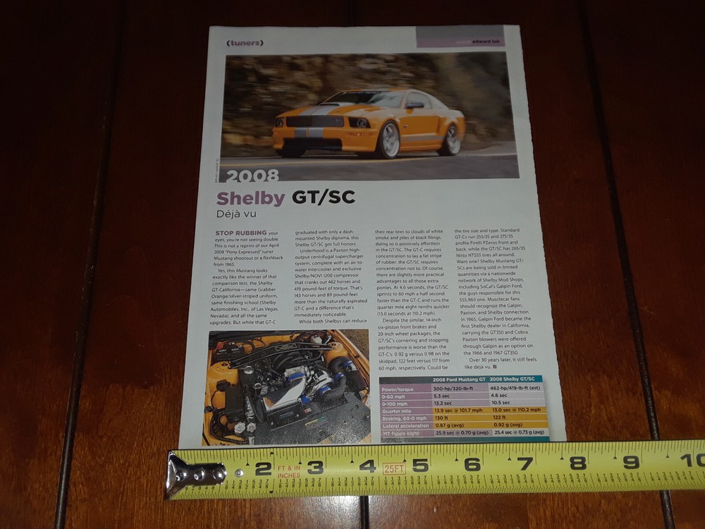 2008 SHELBY GT/SC - ORIGINAL ARTICLE