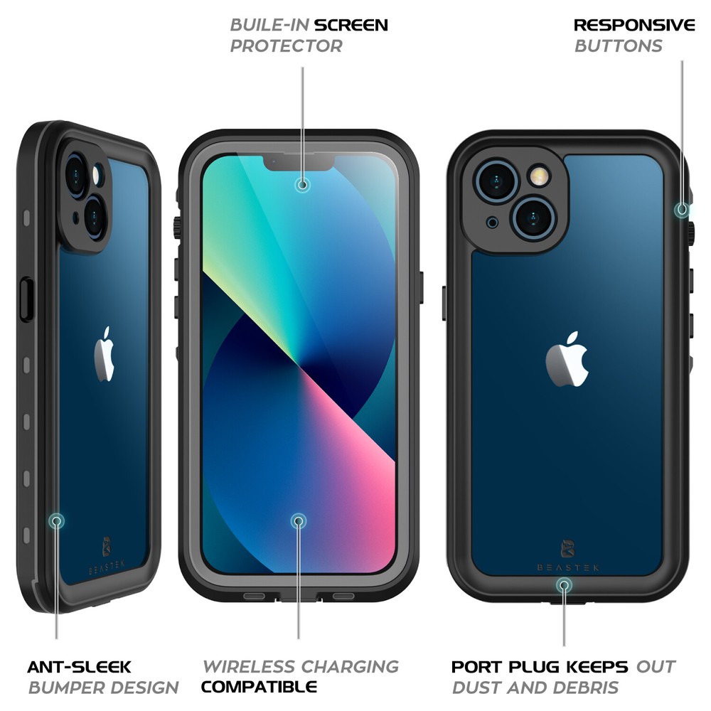For Apple iPhone 13 | Pro | Pro Max | Mini Waterproof Case with Screen Protector