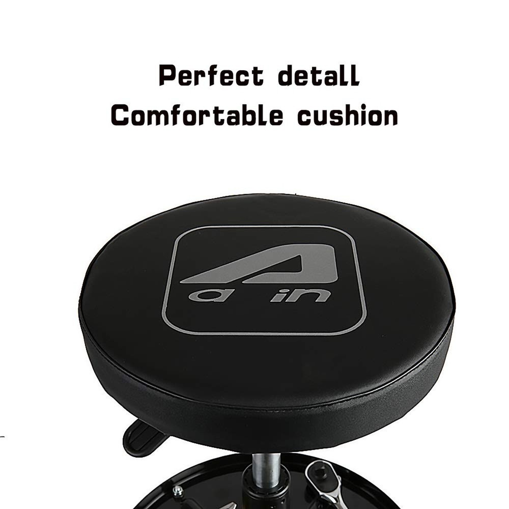 LT2A Heavy-Duty Adjustable Mechanic's Roller Seat Adjustable Rolling Stool wi...