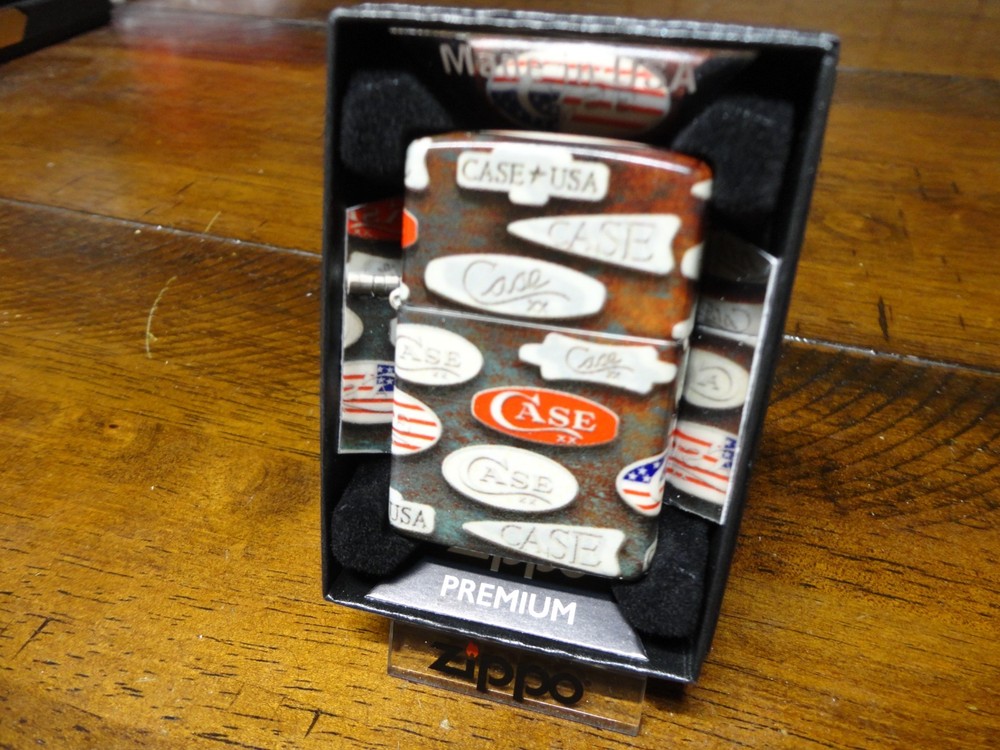 CASE XX KNIFE SHIELDS 540 DESIGN ZIPPO LIGHTER MINT IN BOX