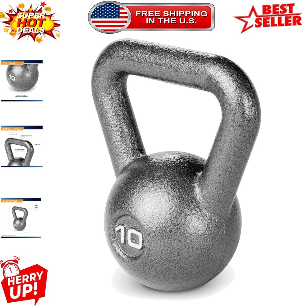 Hammertone Kettlebells – Durable Cast Iron Weights 10 to 55 lbs for Home Work...
