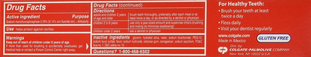 Colgate Sparkling White Mint Zing Gel Toothpaste, 4 Ounce