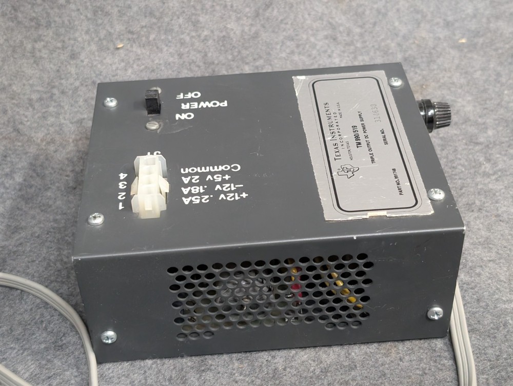 Texas Instruments TM990/519 Vintage Computer DC Power Supply