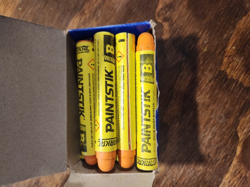 PAINTSTIK ORANGE MARKING STICKS PACK OF 12