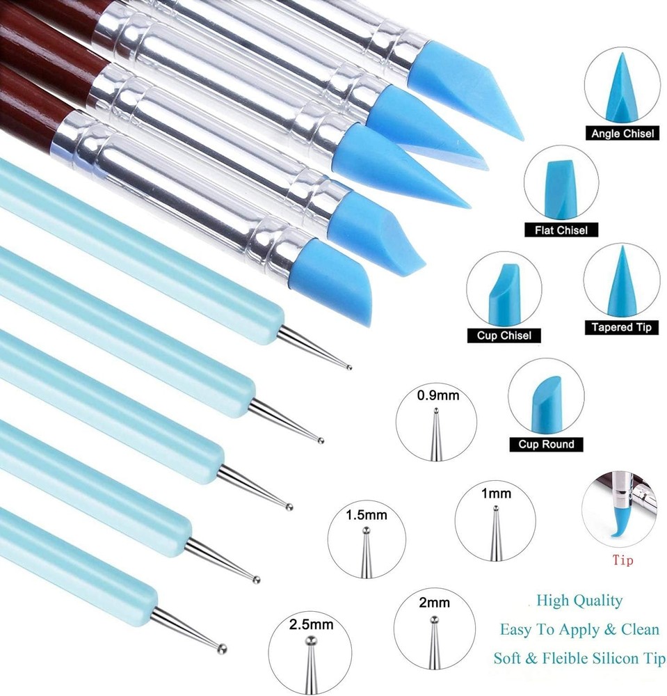 10-Piece Professional Clay Sculpting Tools - Ideal for All Artistic Projects