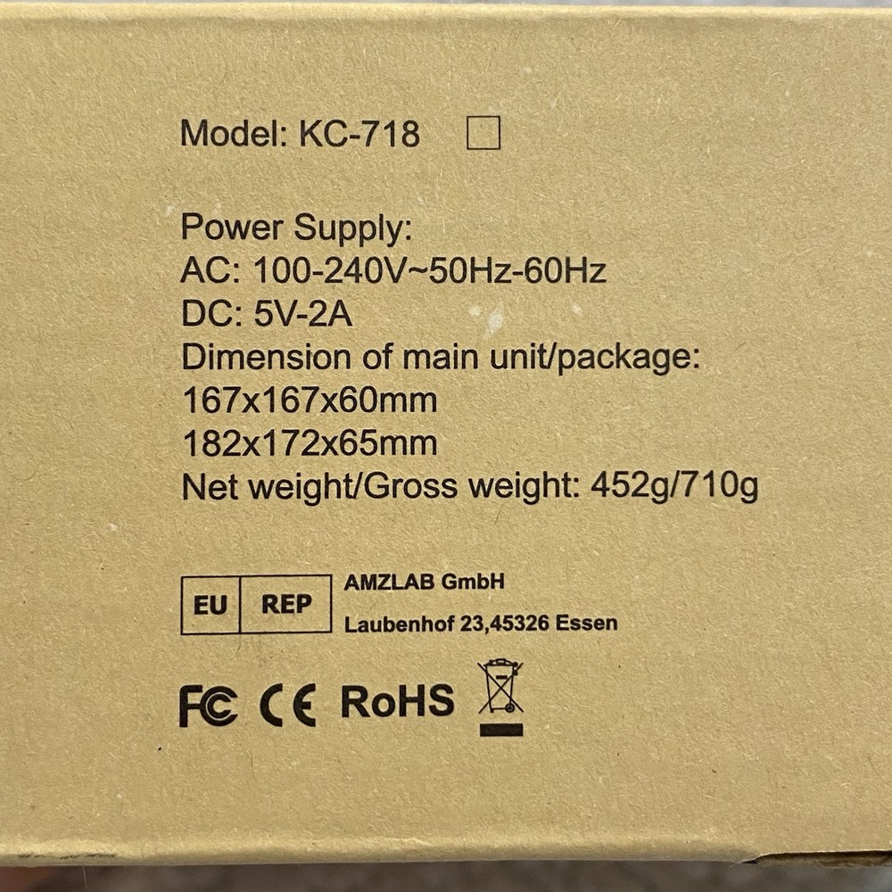 KC-718 Bluetooth CD Player w/ Remote USB AUX - Not Tested