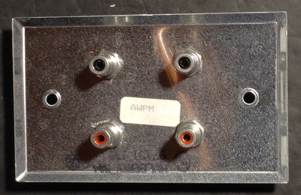 AWPM RCA Wall Face Plate - White - New in original box