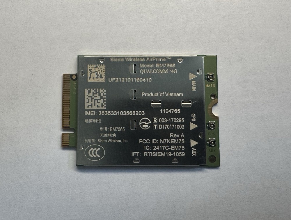Sierra Wireless EM7565 M.2 4G LTE Broadband Modem Module