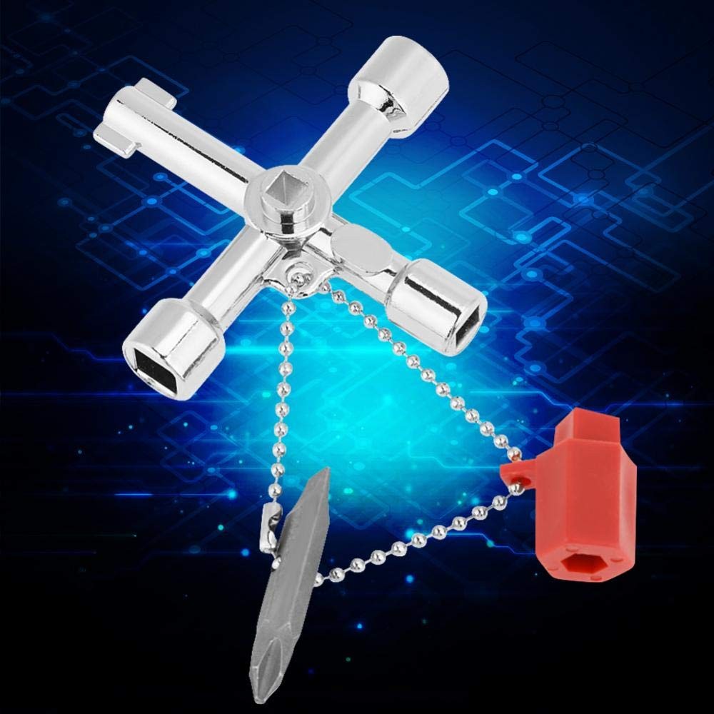 10pcs Universal Intersect Key Multifunctional 4 Way Intersect Key Wrenches fo...
