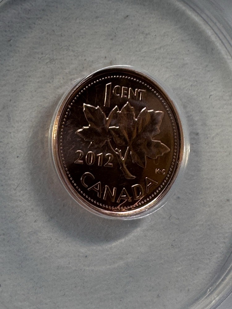 2012 Canada 1 Cent Graded MS 68 RD by ANACS