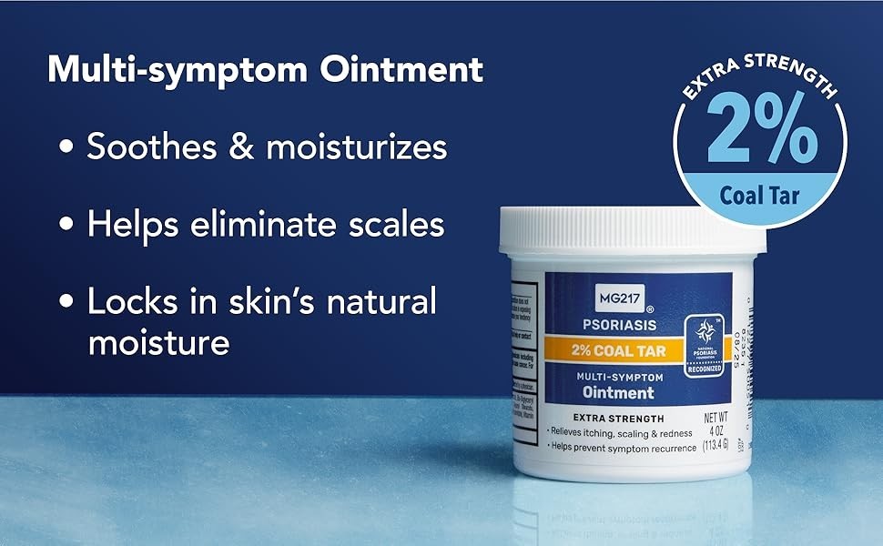 MG217 - Psoriasis, Medicated Multi-Symptom Ointment, 2% Coal Tar, 4 Oz (2 pack)