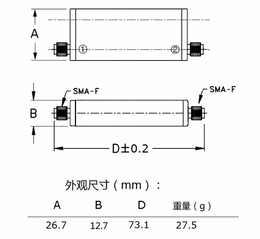 NEW 110-190MHz VHF band bandpass filter SMA interface