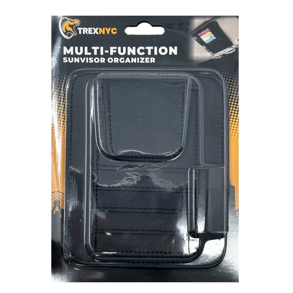 TrexNYC Multi-Function Car Organizer, Black