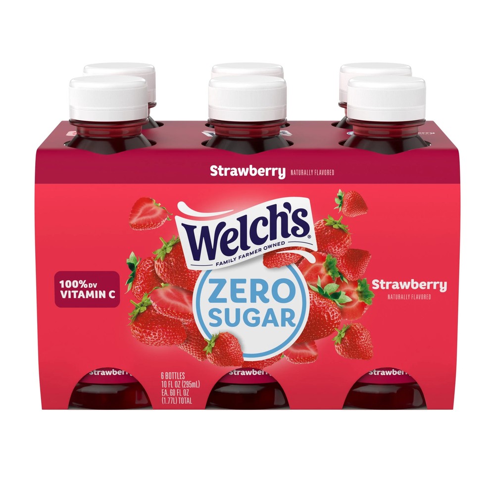 Welch’s Strawberry Zero Sugar Beverage 10 fl oz Bottle