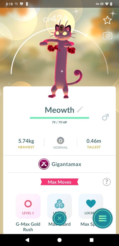 ✨ Shiny Gigantamax Meowth✨ - P T C - Description