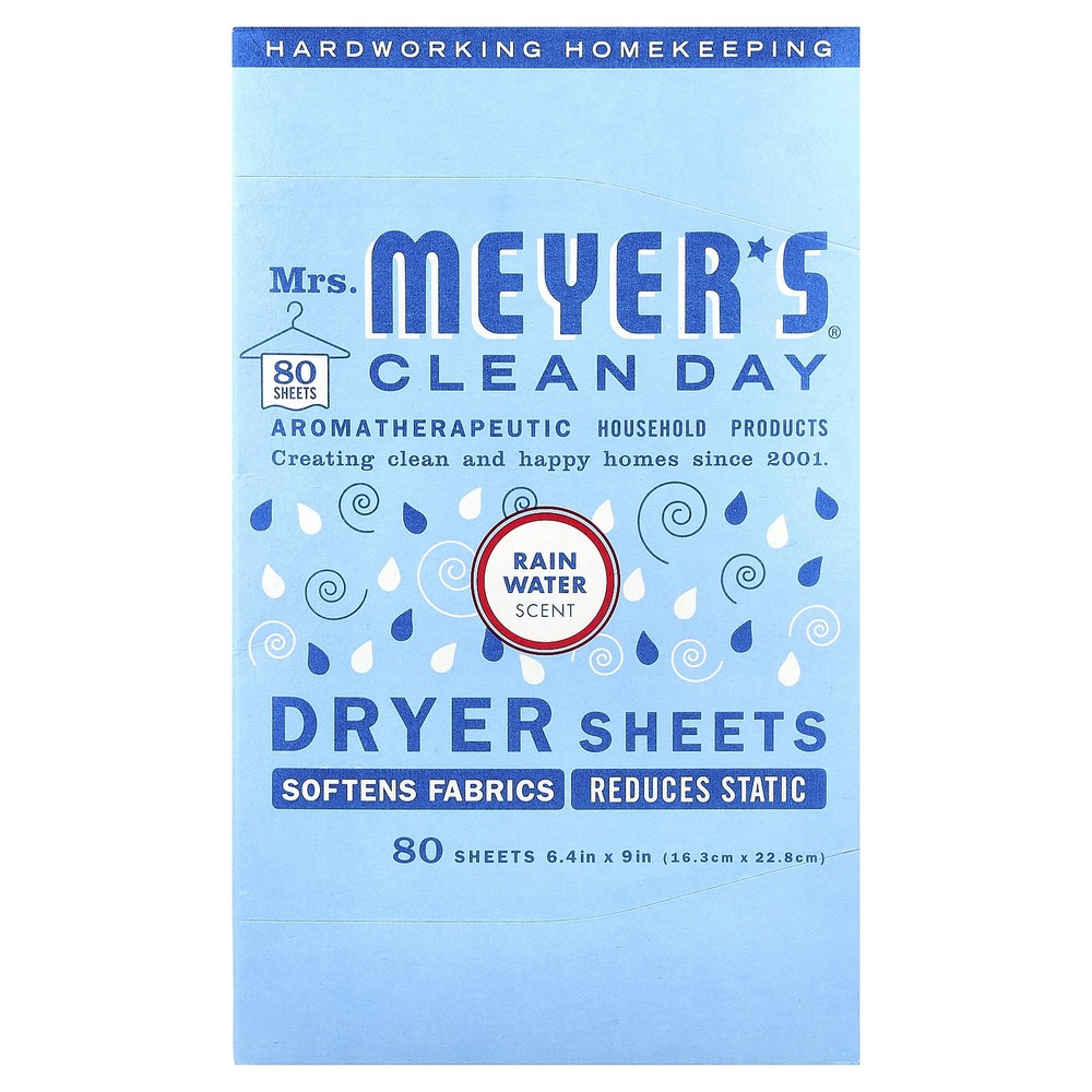 Dryer Sheets, Rain Water , 80 Sheets
