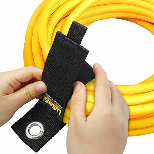 Extension Cord Holder Tie Strips,Heavy Duty Storage Straps with Hooks, 9 Pack
