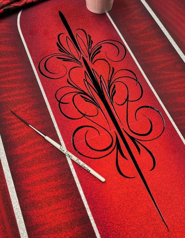 PREMIUM # 00 Lite Saber Long Handle PROFESSIONAL Scrolling & Pinstriping Brush