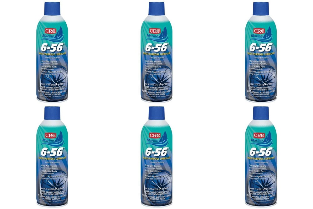 CRC 6-56 Multi-Purpose Marine Lubricant - 6 Pack (11 oz each) - Rust & Corrosion