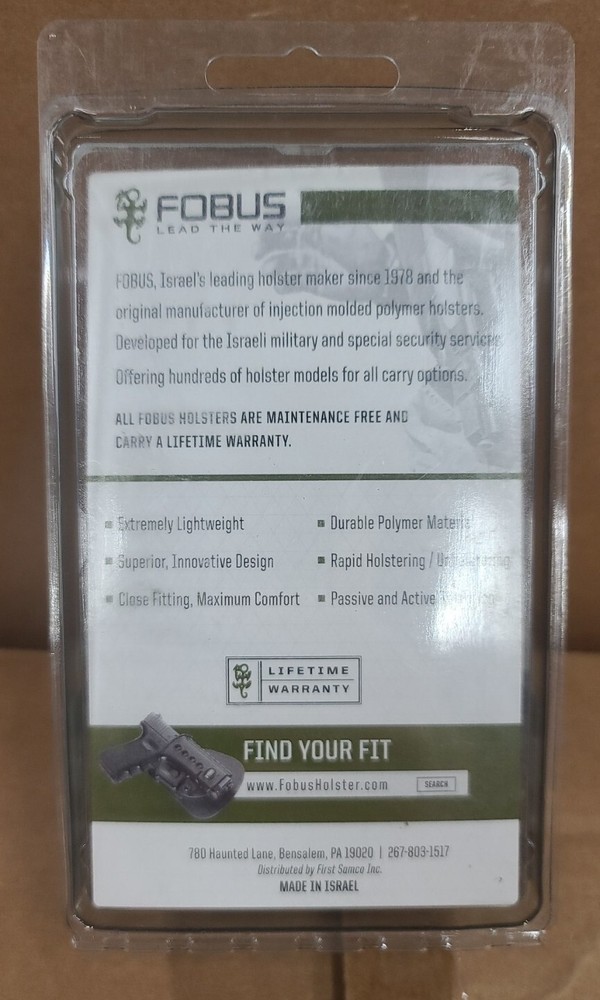 FOBUS Paddle Single Stack Magazine Pouch 9mm & .40 single Magazines, Ambi (DSS1)