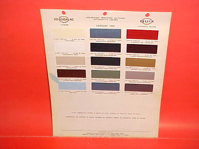 1966 CADILLAC ELDORADO CONVERTIBLE COUPE DEVILLE FLEETWOOD PAINT CHIPS QUIX