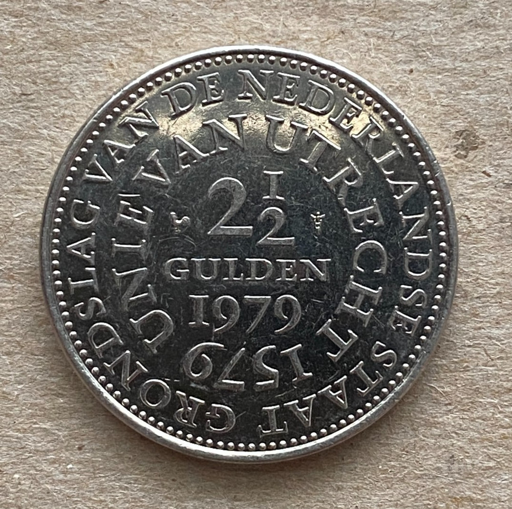 Netherlands, 2 1/2 Gulden, 1979, KM#197, Uncirculated