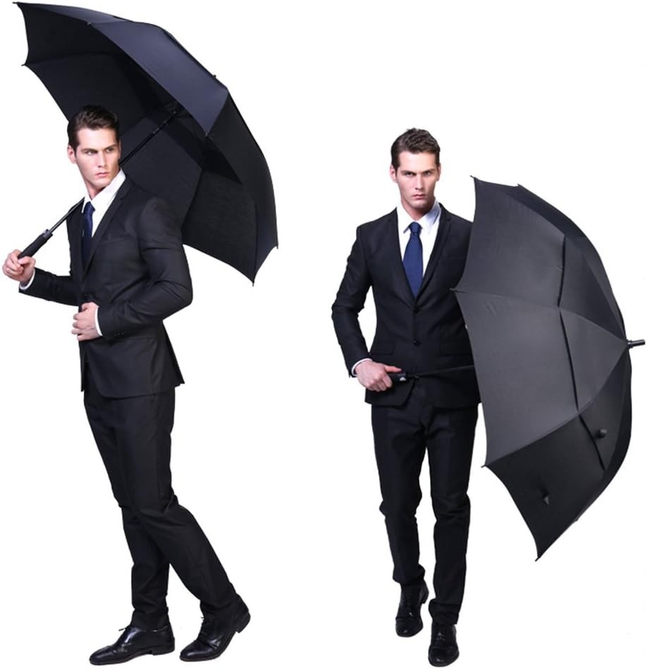 Ultimate Golf Umbrella: 68-Inch Auto Open Windproof Black Canopy Protection