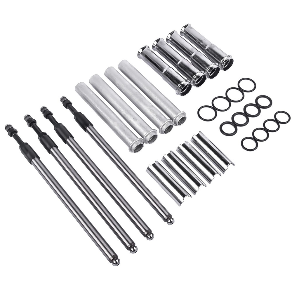 Adjustable Pushrods Chrome Cover Kit for Harley Davidson Twin Cam 1999-2017