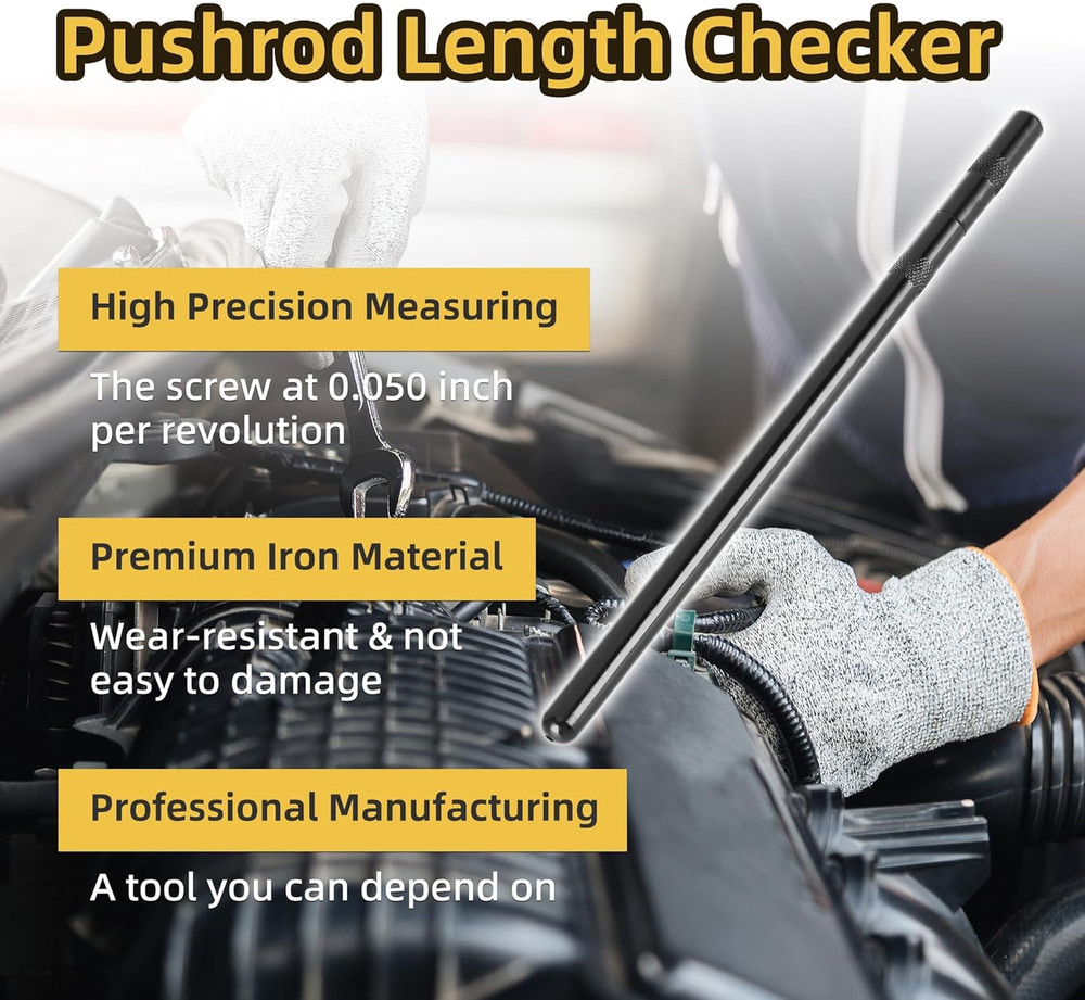 Pushrod Length Checker Tool | 6.8–7.8 in Adjustable | Iron Measuring Tool