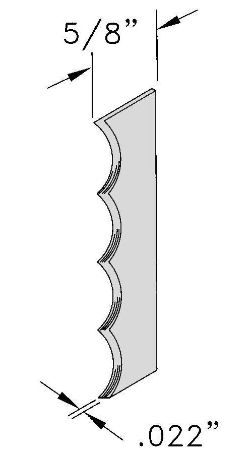 122” SCALLOPED BLADE
