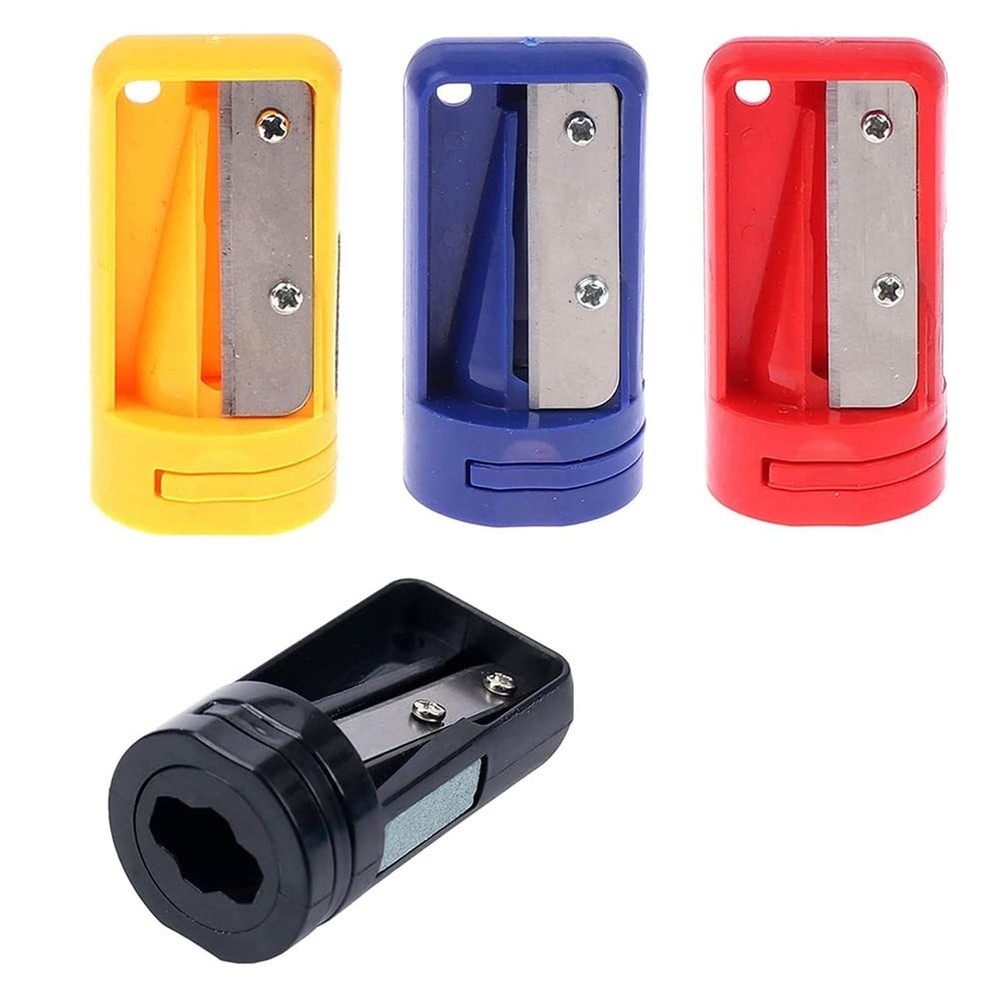 Carpenter Pencil Sharpener- 4 Pack Pencil Sharpener for Flat Carpenter Pencil...