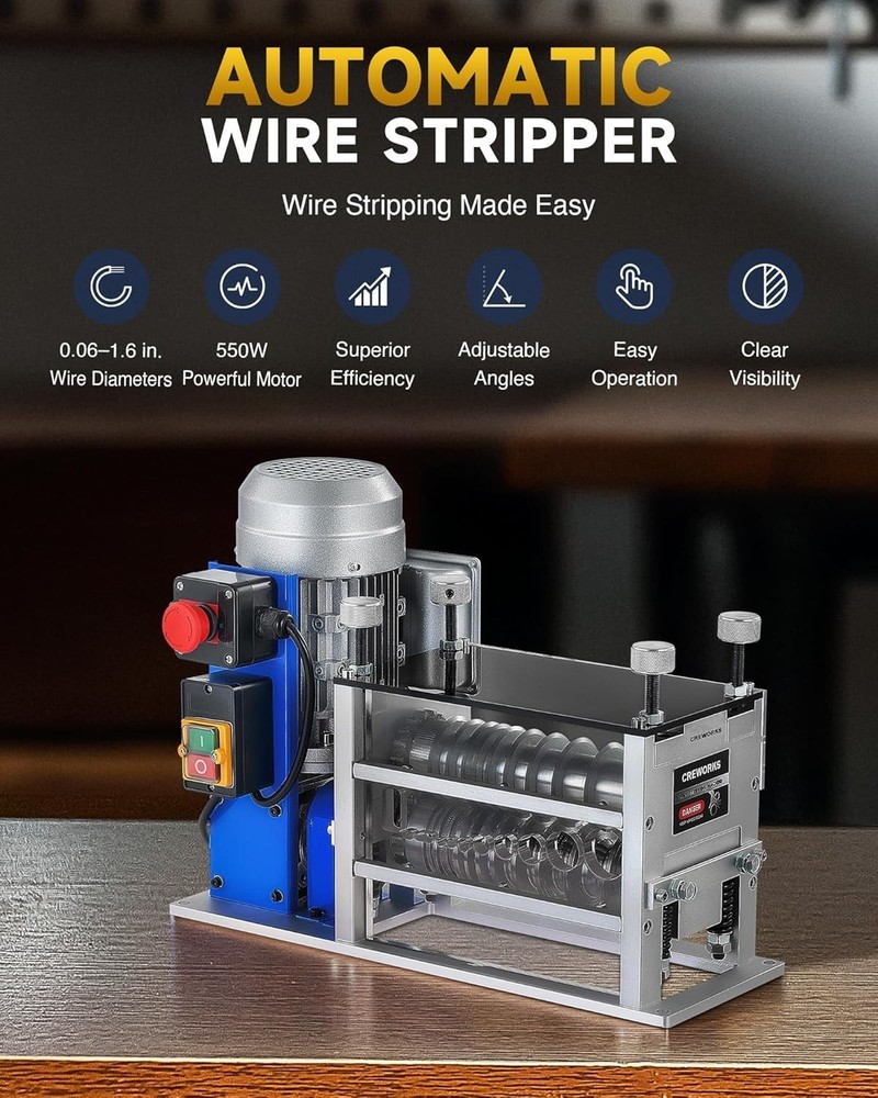Electric Wire Stripping Machine, 11 Channel Automatic Wire Stripper -1.6 in. ...