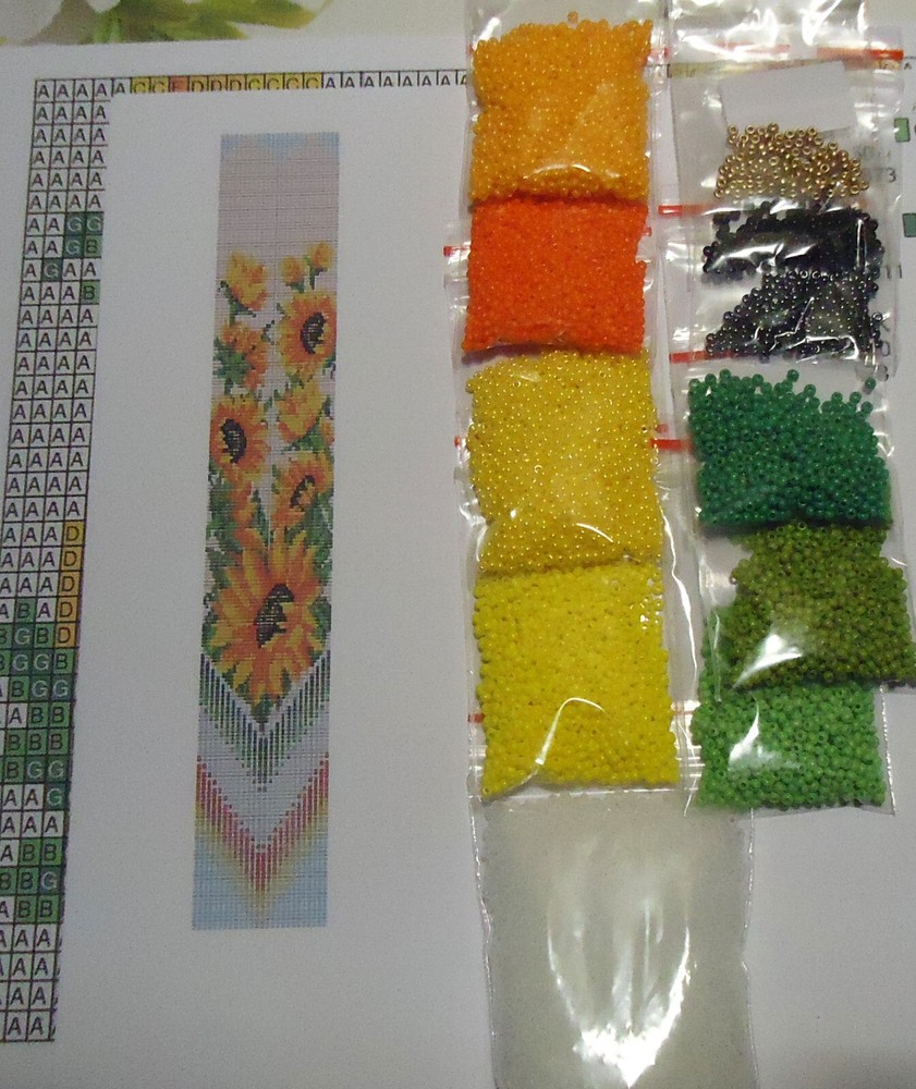 Kit for making a necklace gerdan. Beading Loom Pattern. #C9