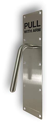 heavy duty Stainless steel pull handle for bathroom doors (Pull with arm)