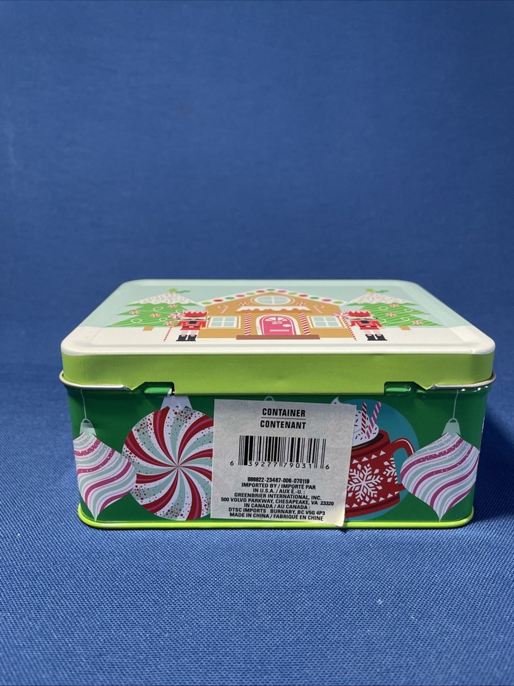 Super Cute Nutcrackers/Christmas Trees/Gingerbread House Tin Lunch Box W/Handle