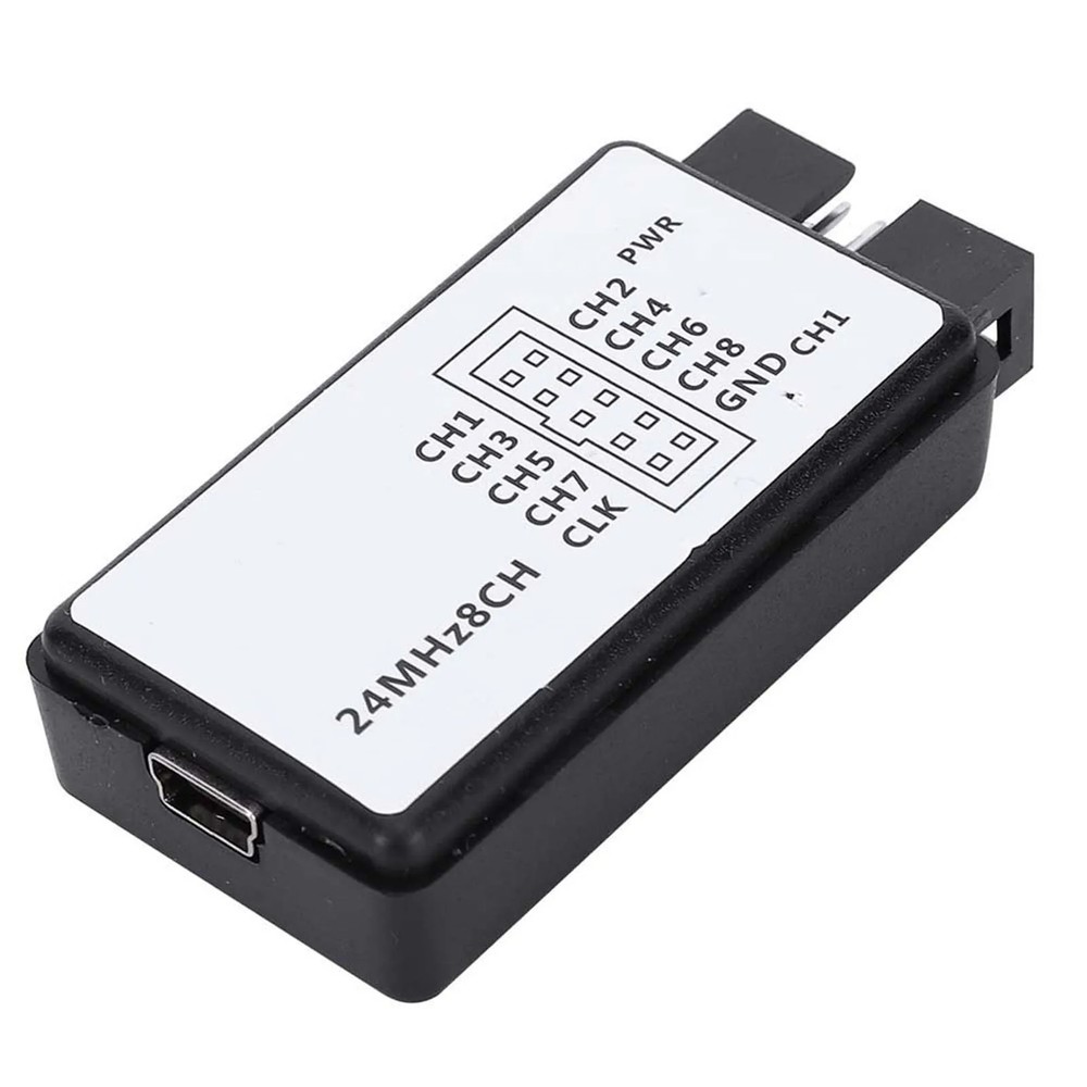 24MHz Logic Analyzer Device USB Mini Digital Pocket Size 8 Channel Input