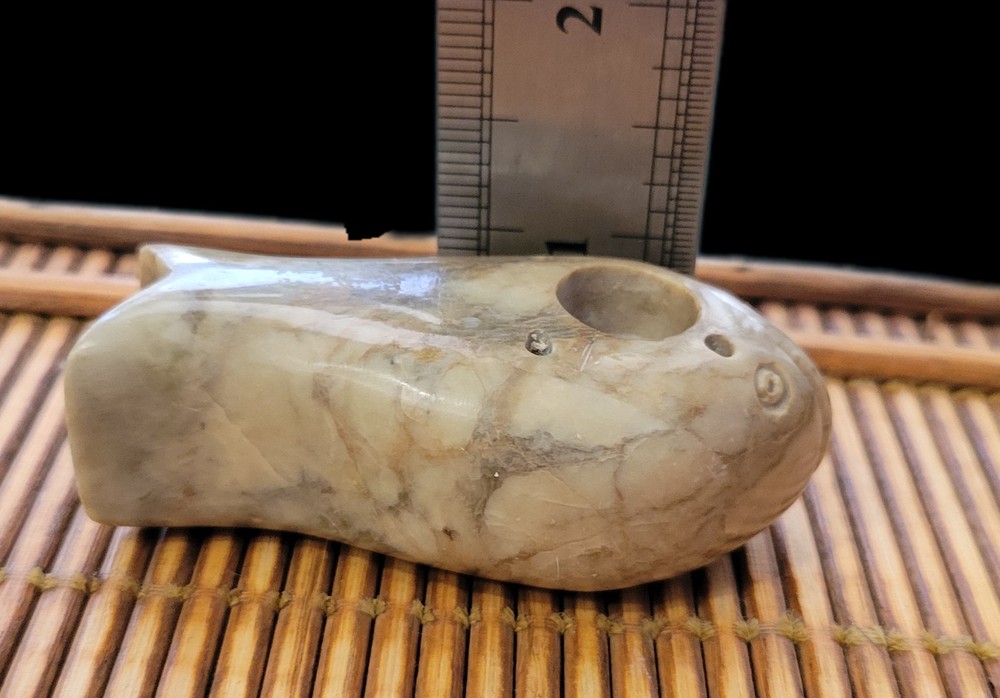 Vintage Carved Marble Stone Basic Fish Incense Burner