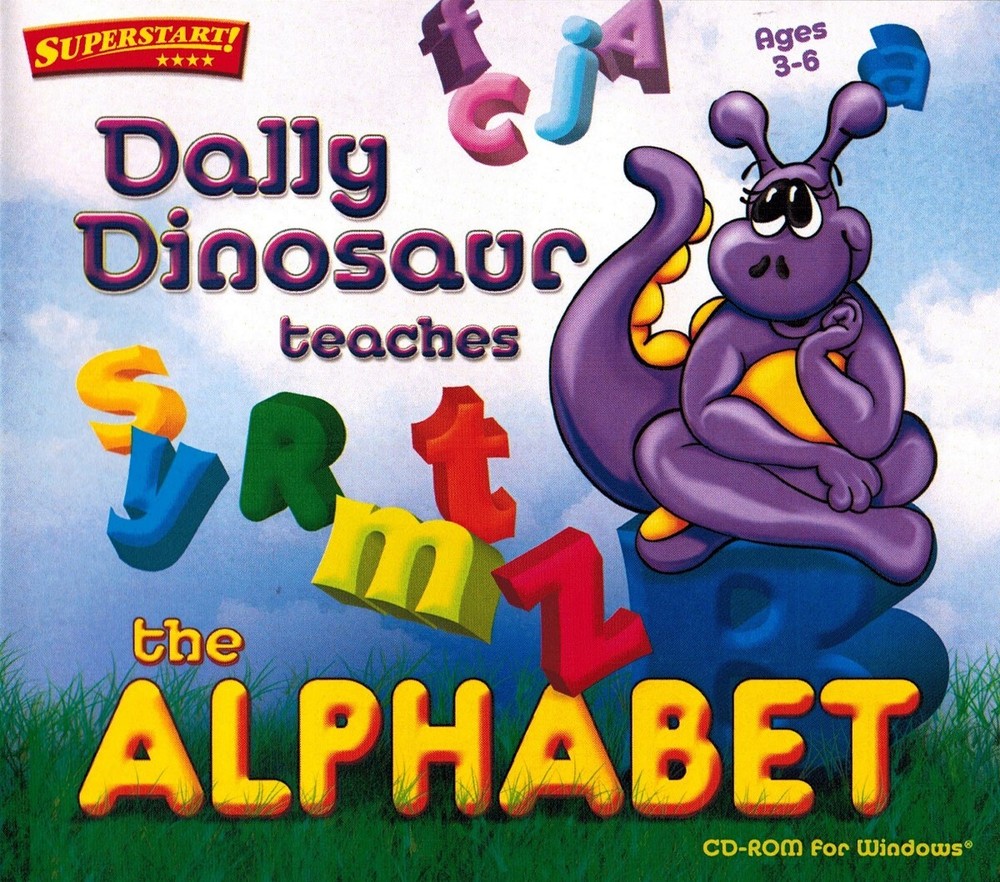Dally Dinosaur Teaches Alphabet Age 3+ PC Edutainment Software Sealed New