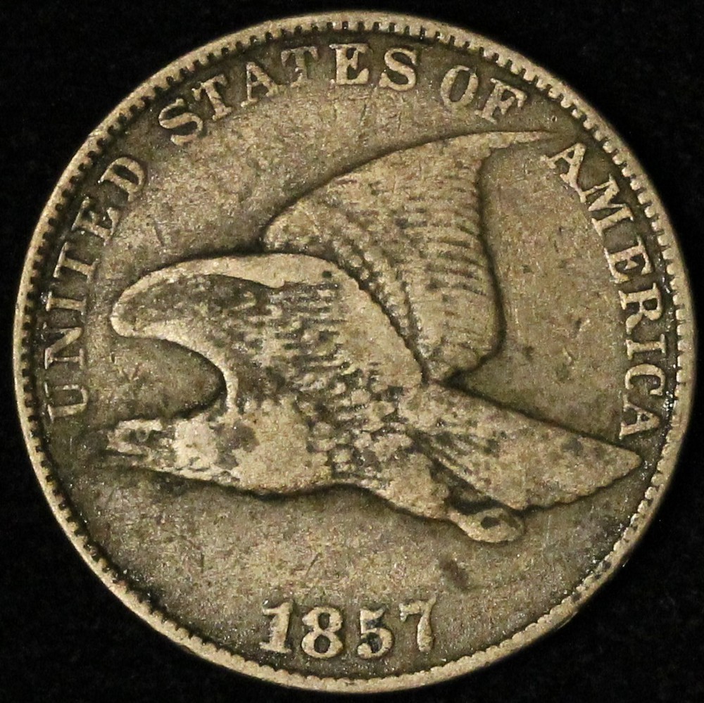 1857 1c Small Cent Flying Eagle - Free Ship US